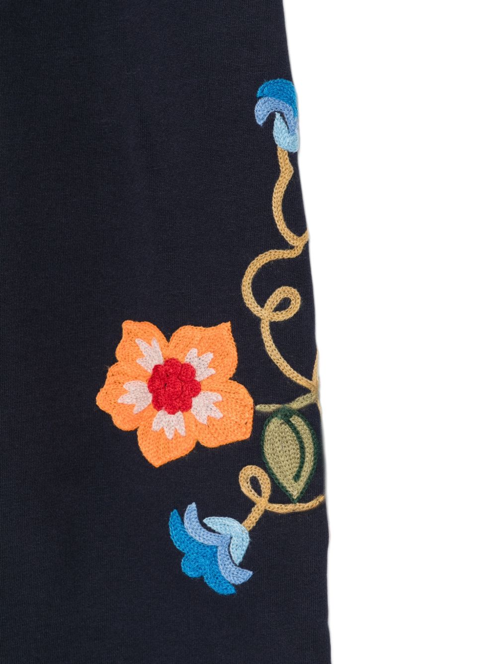 Pantaloni per bambina Molo Kids blu con stampa grafica floreale 2W26I208 2292 MOLO KIDS
