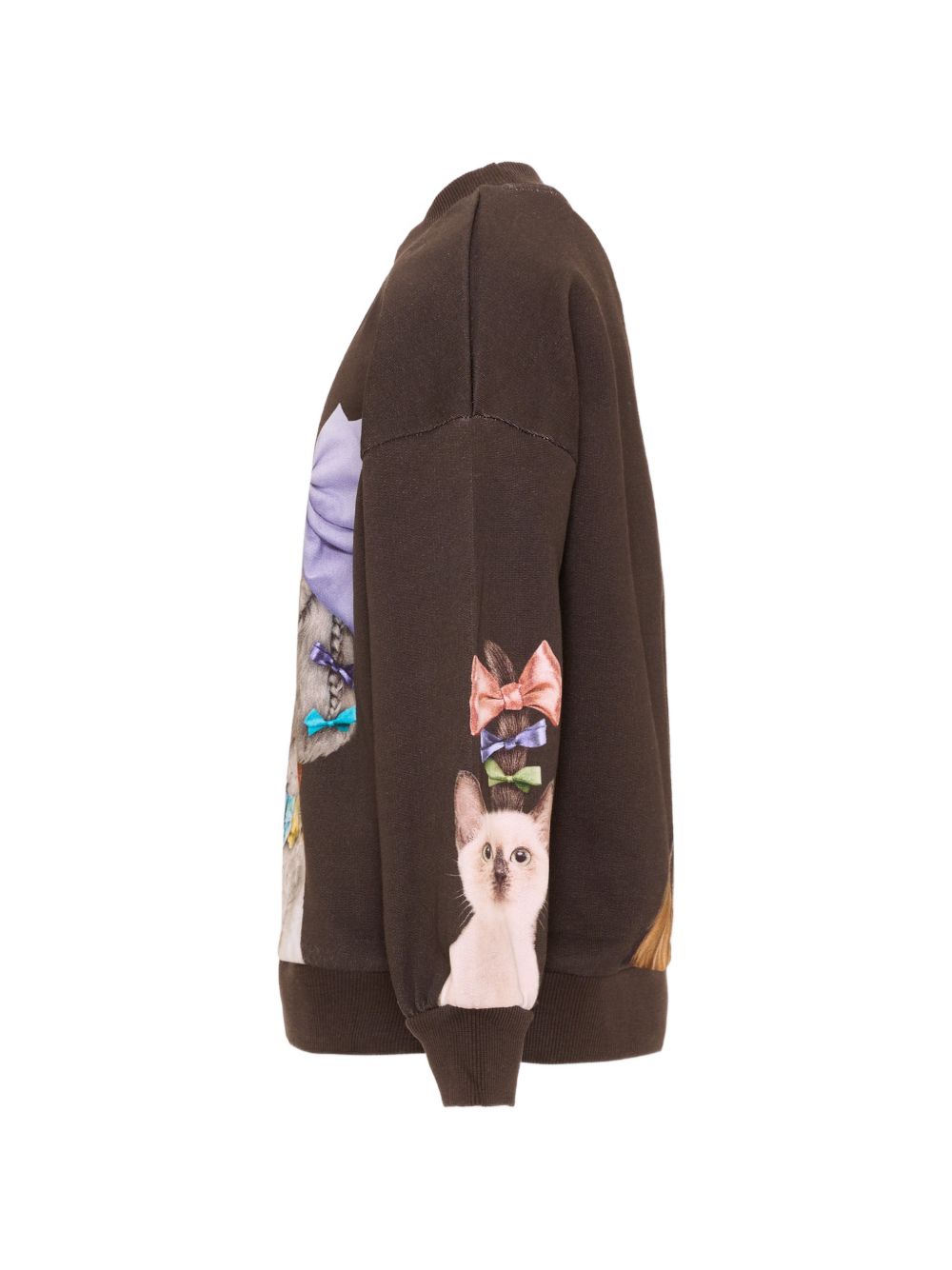 Felpa per bambina Molo Kids marrone con stampa grafica 2W26J202 5758 MOLO KIDS