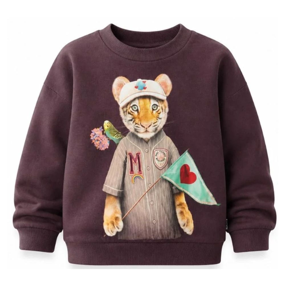Felpa per bambina Molo Kids viola con stampa grafica animali 2W26J202 5805 MOLO KIDS