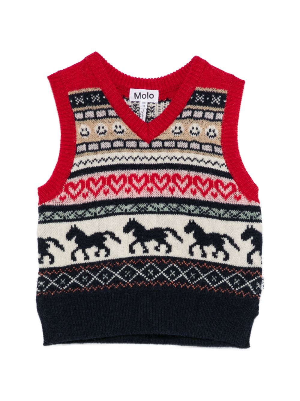 Gilet per bambino Molo Kids multicolore con dettagli ricamati 2W26K102 5757 MOLO KIDS