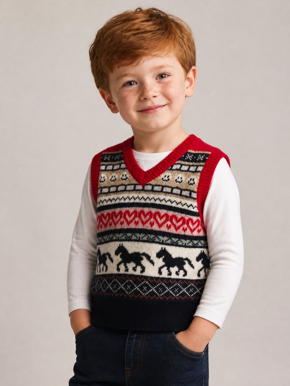 Gilet per bambino Molo Kids multicolore con dettagli ricamati 2W26K102 5757 MOLO KIDS