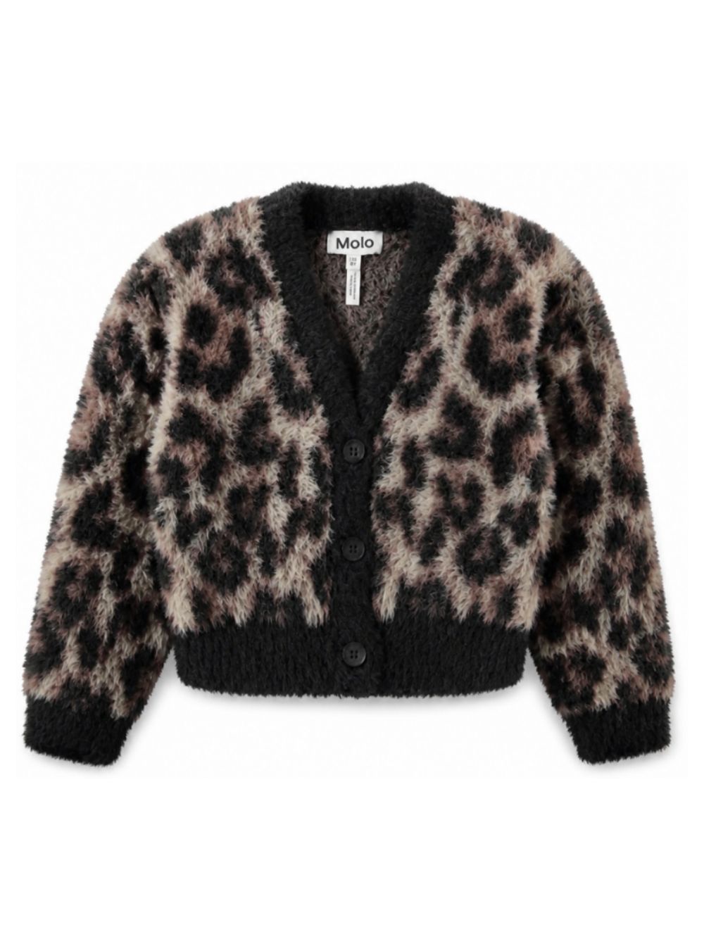 Cardigan per bambina Molo Kids animalier con scollo a V 2W26K311 9783 MOLO KIDS