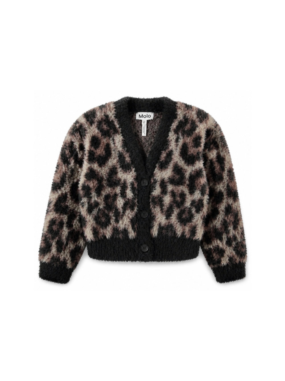 Cardigan per bambina Molo Kids animalier con scollo a V 2W26K311 9783 MOLO KIDS