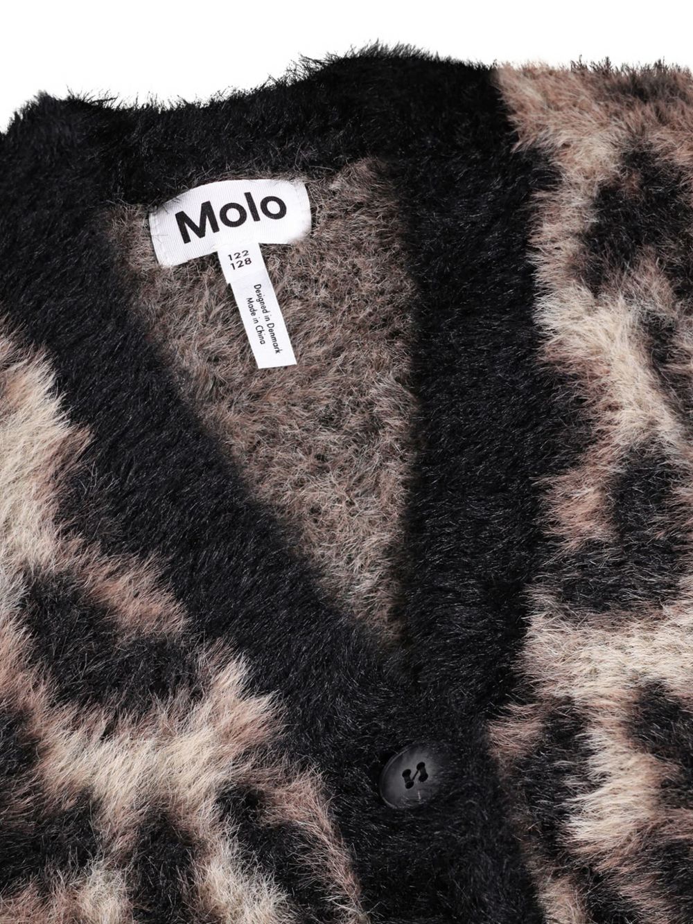 Cardigan per bambina Molo Kids animalier con scollo a V 2W26K311 9783 MOLO KIDS