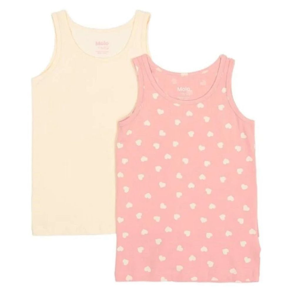 Set 2 t-shirt per bambina Molo Kids rosa/panna con stampa grafica 2W26Q801 5873 MOLO KIDS