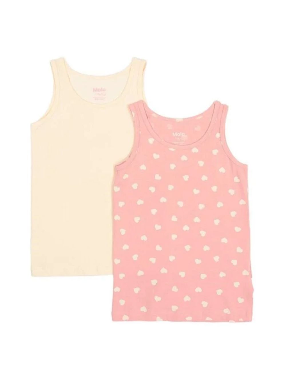 Set 2 t-shirt per bambina Molo Kids rosa/panna con stampa grafica 2W26Q801 5873 MOLO KIDS