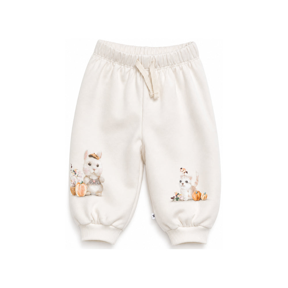 Pantaloni sportivi per neonata Molo Kids bianca con stampa grafica 4W26I201 5787 MOLO KIDS