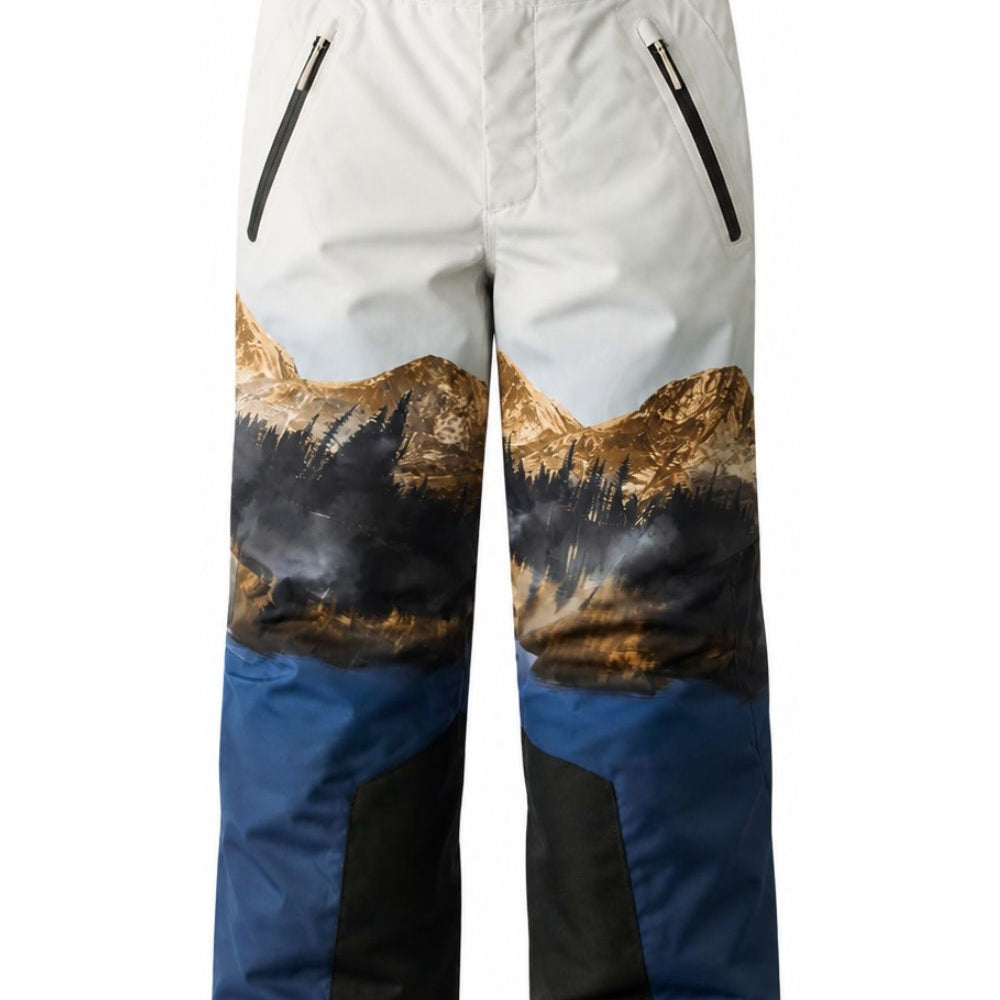 Pantaloni da neve per bambini Molo Kids multicolore con stampa paesaggio 5W26I103 5709 MOLO KIDS