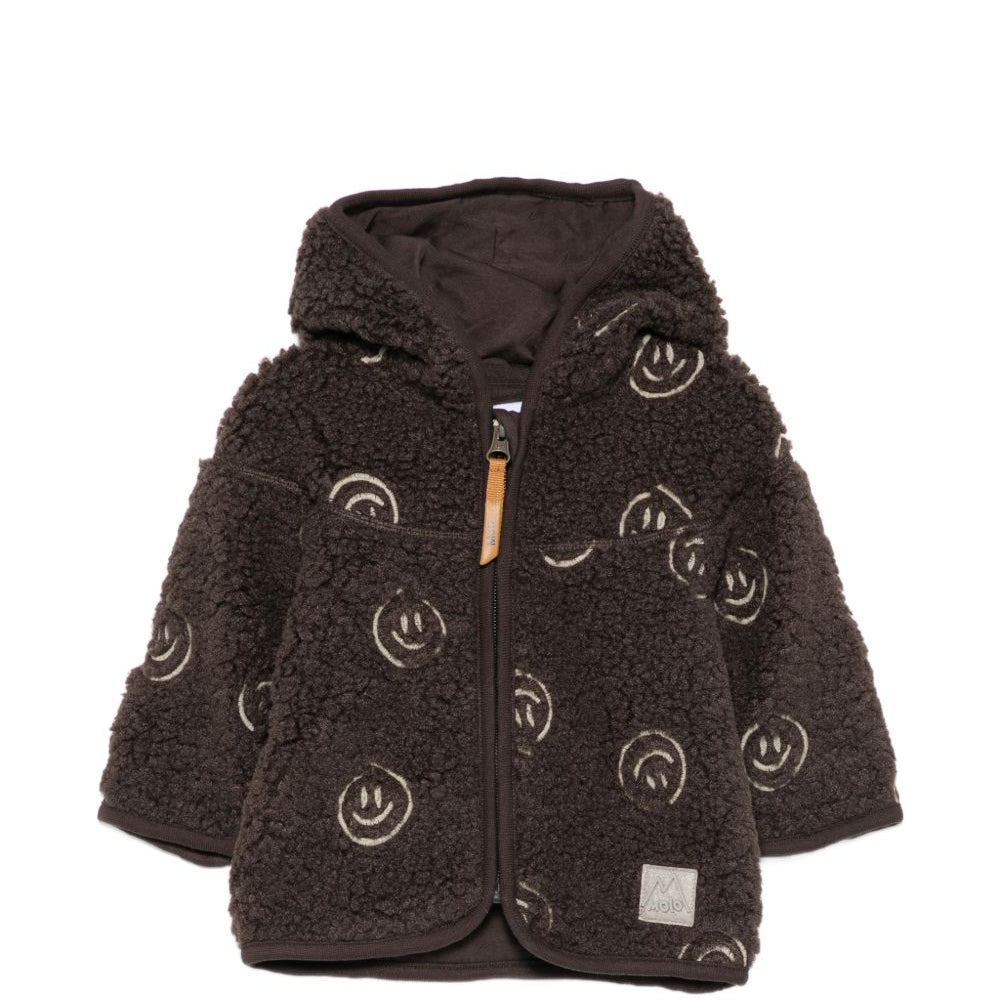 Giubbino per neonato Molo Kids marrone con ricamo smile 5W26L207 3515 MOLO KIDS