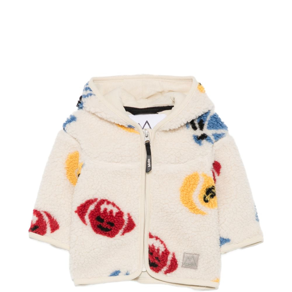 Giubbino per bambino Molo Kids bianco con stampa grafica all-over 5W26L207 6077 MOLO KIDS