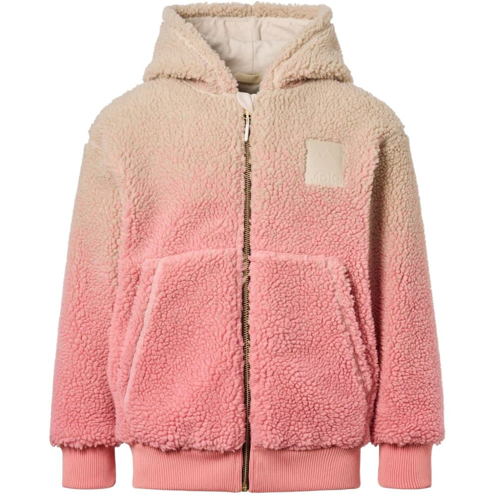Giubbino per bambina Molo Kids rosa con applicazione logo 5W26L301 5711 MOLO KIDS