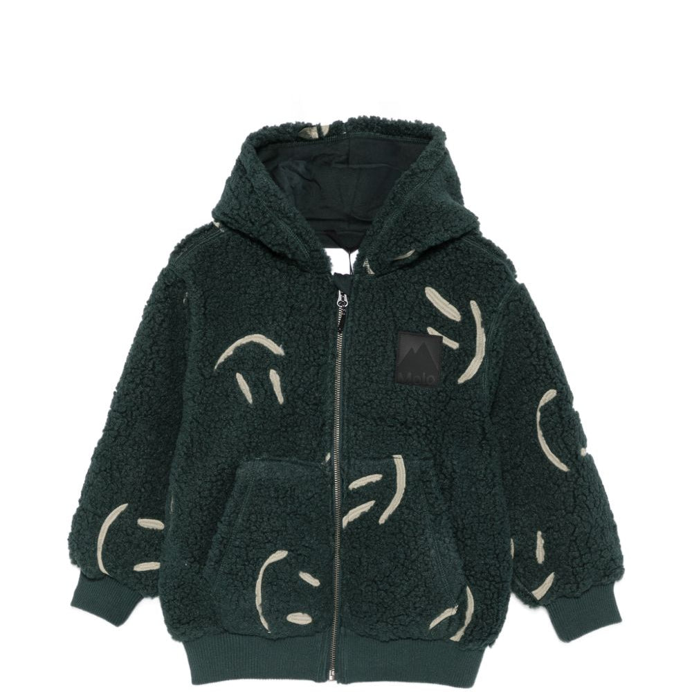 Giubbino per bambino Molo Kids verde scuro con cappuccio 5W26L301 6252 MOLO KIDS