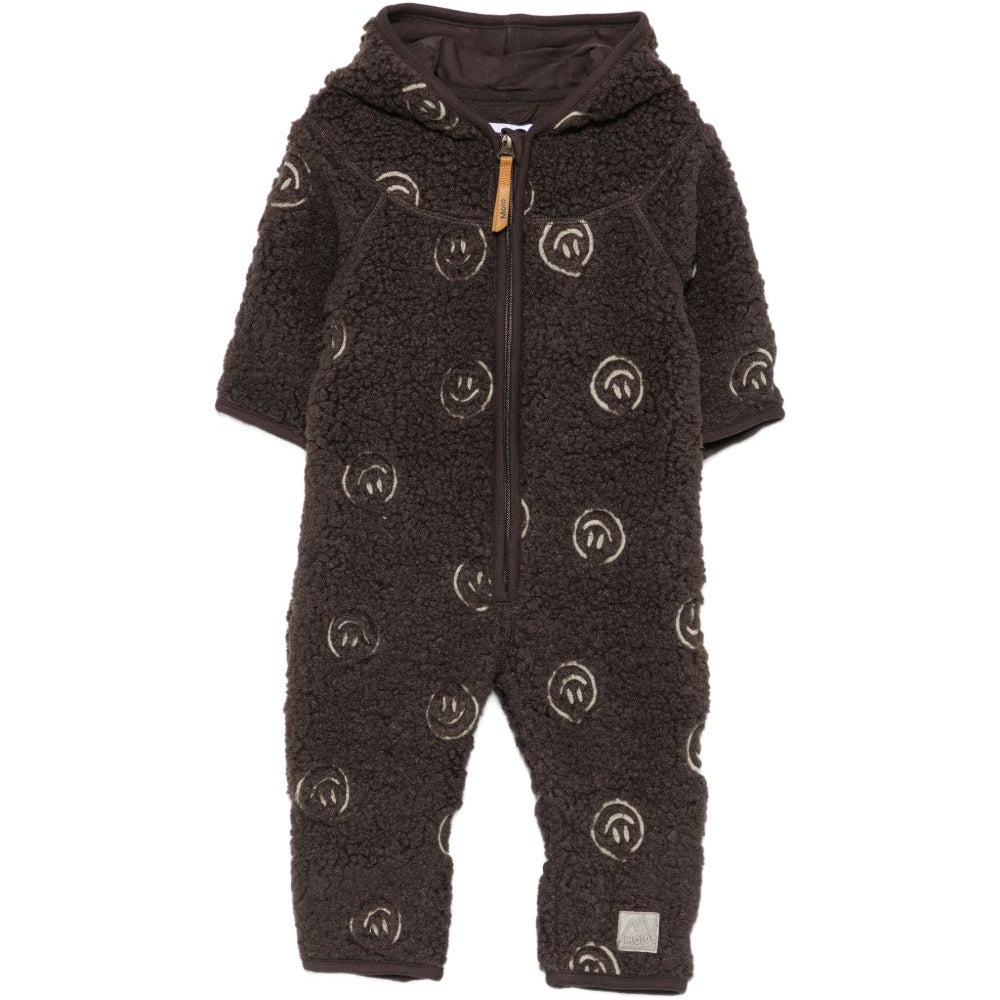 Tutina per neonato Molo Kids grigio con stampa smile all-over 5W26L302 3515 MOLO KIDS
