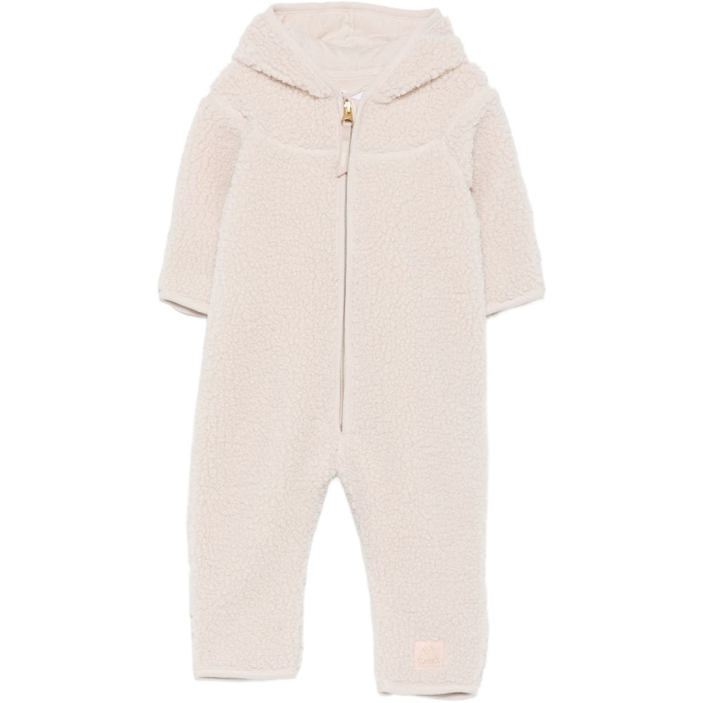 Tutina per neonato Molo Kids beige con applicazione frontale con logo 5W26L302 5645 MOLO KIDS