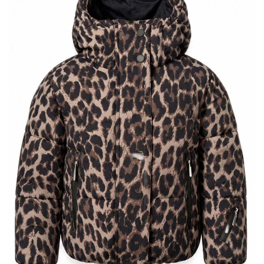 Giubbino per bambina Molo Kids marrone con stampa animalier 5W26M322 9783 MOLO KIDS