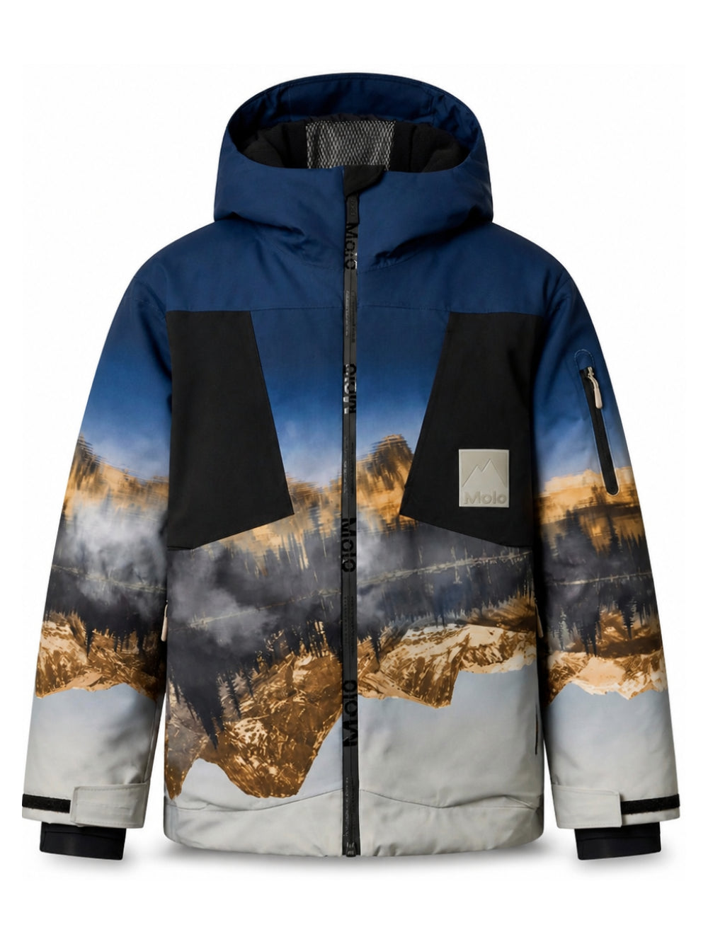 Giubbino per bambino Molo Kids multicolor con stampa montagna 5W26M324 5709 MOLO KIDS