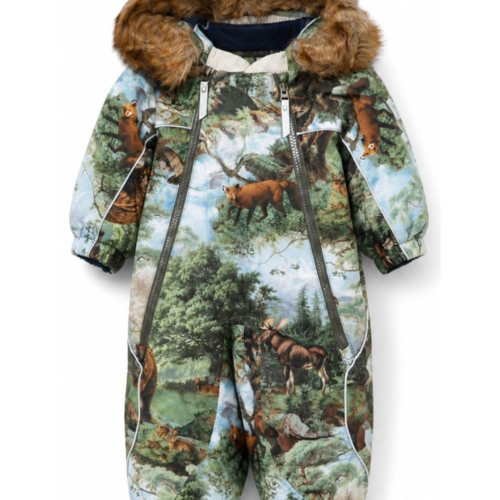 Tuta da neve per neonato Molo Kids multicolore con stampa animali all-over 5W26N105 9777 MOLO KIDS