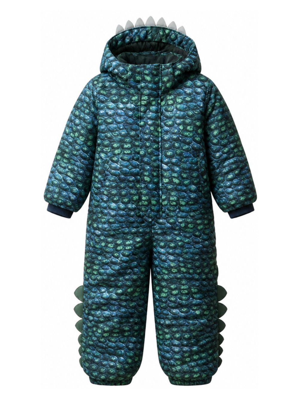 Tuta da neve per bambino Molo Kids blu con stampa pelle di dinosauro 5W26N202 4015 MOLO KIDS