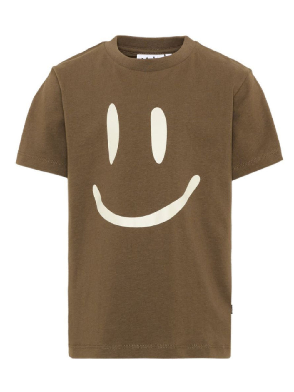 T-shirt per bambino Molo Kids marrone con stampa faccina sorridente 6W26A201 8795 MOLO KIDS