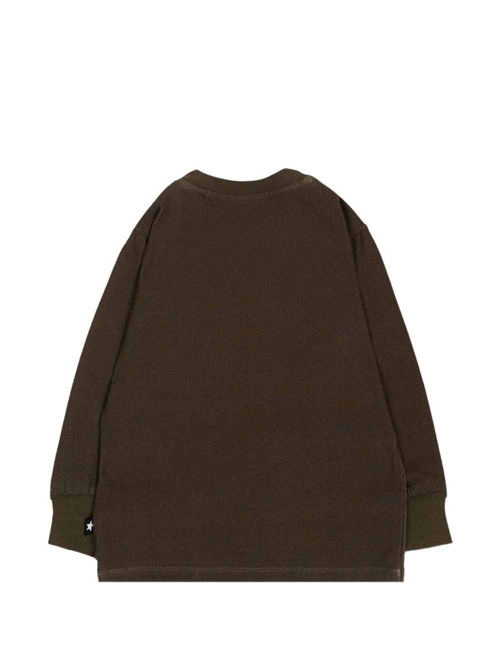 Felpa per neonato Molo Kids marrone scuro con stampa orsetto sul davanti 6W26A403 5938 MOLO KIDS