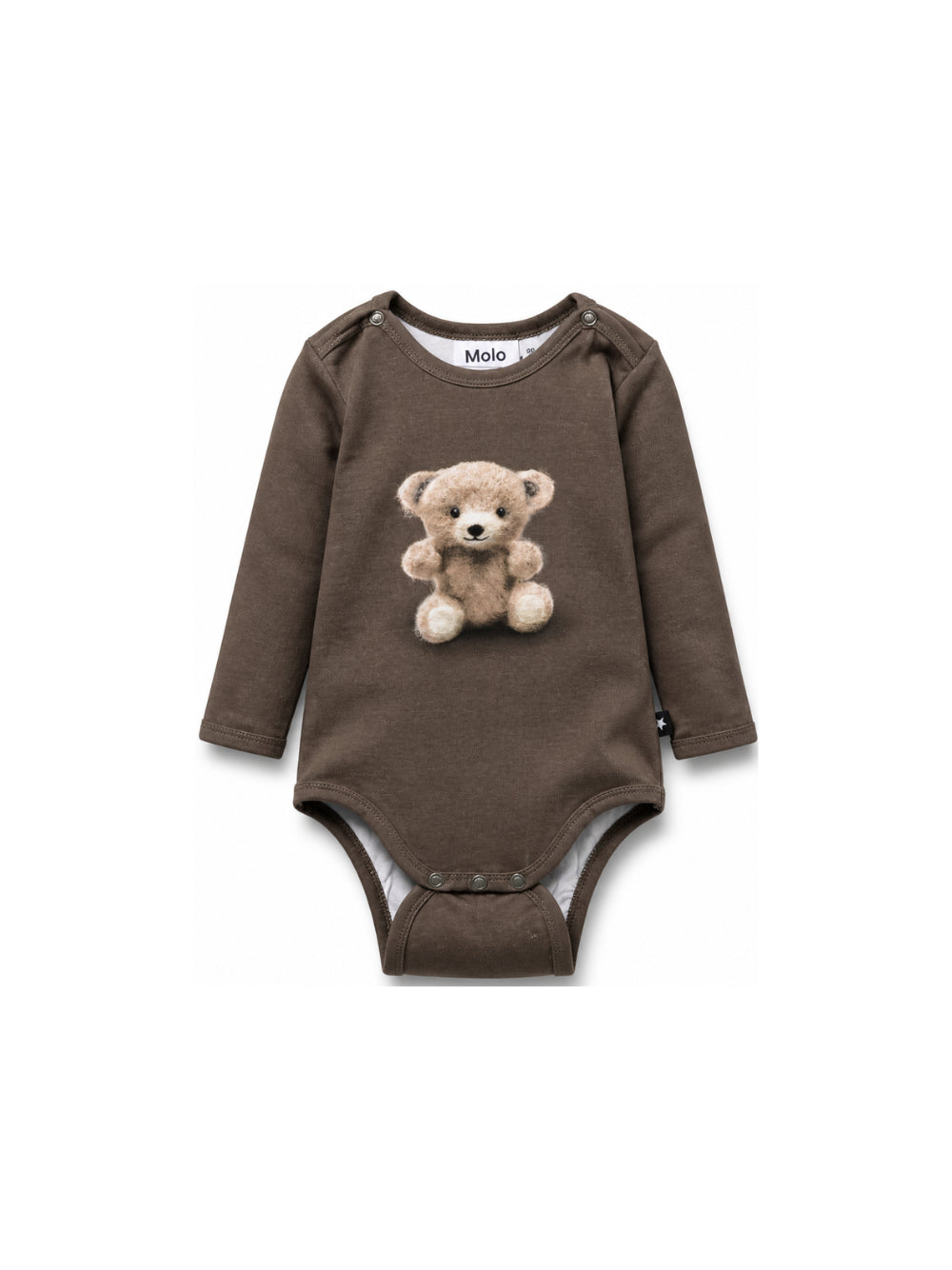 Body per neonato Molo Kids marrone con stampa orsetto sul davanti 6W26B204 5938 MOLO KIDS