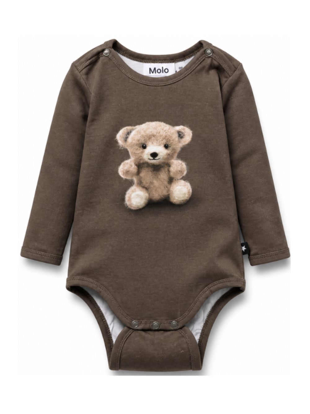 Body per neonato Molo Kids marrone con stampa orsetto sul davanti 6W26B204 5938 MOLO KIDS