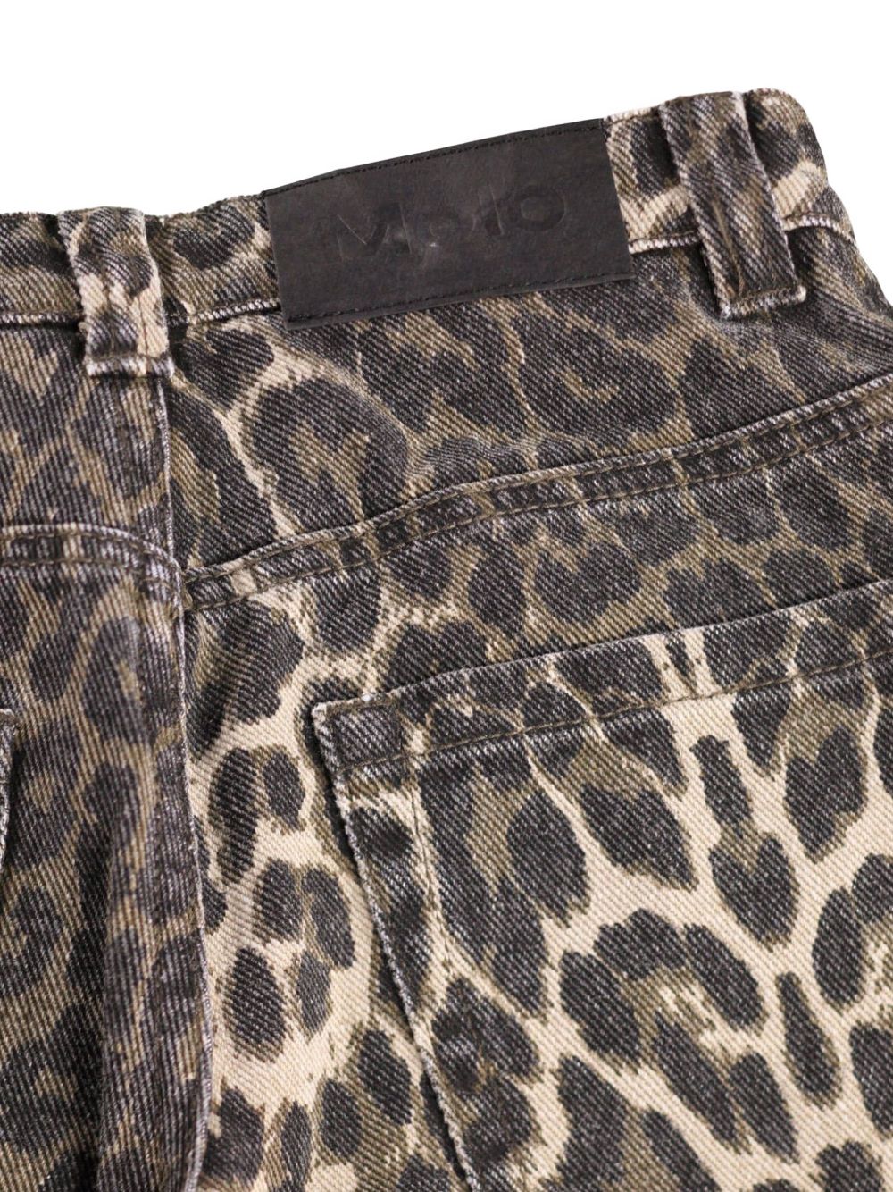 Pantaloni per bambina Molo Kids marrone con stampa animalier 6W26I120 9783 MOLO KIDS