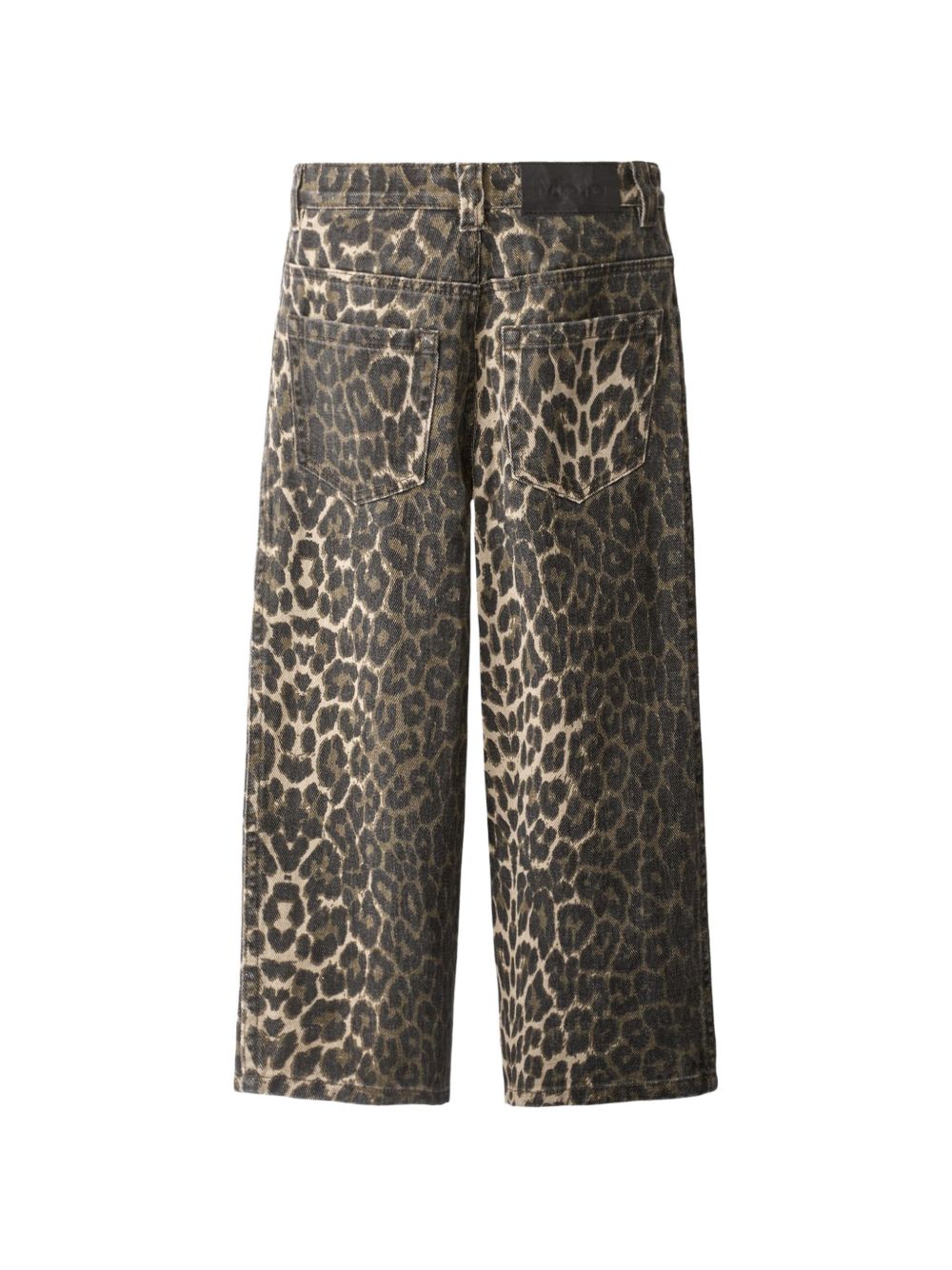 Pantaloni per bambina Molo Kids marrone con stampa animalier 6W26I120 9783 MOLO KIDS
