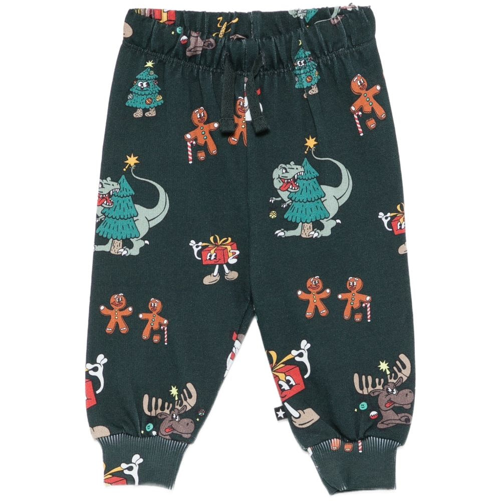 Pantaloni per neonato Molo Kids con stampa grafica natalizia 6W26I204 5872 MOLO KIDS
