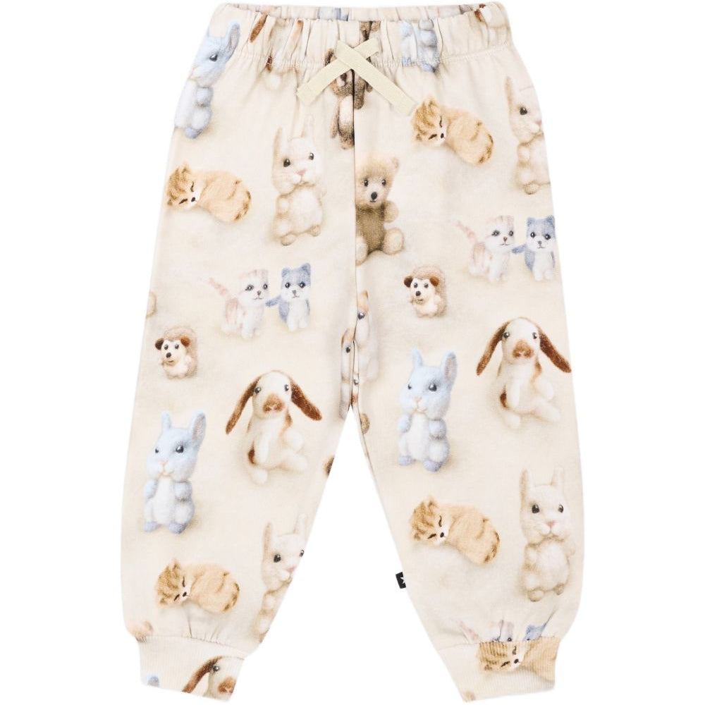 Pantaloni per neonato Molo Kids bianco con stampa grafica animali 6W26I204 5935 MOLO KIDS