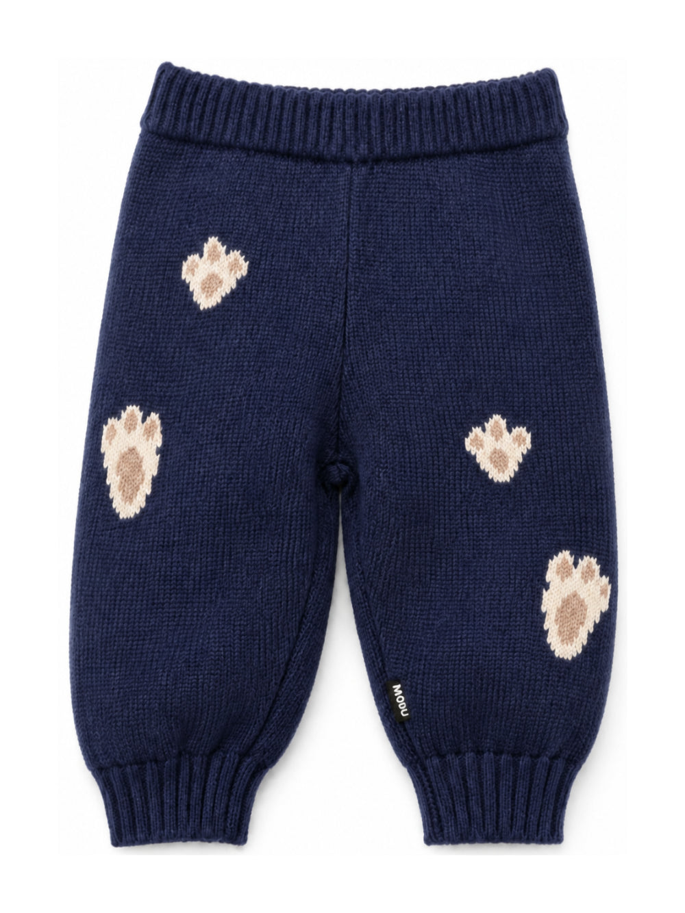 Pantaloni per neonato Molo Kids blu navy con dettaglio ricamo zampa 6W26I210 2482 MOLO KIDS