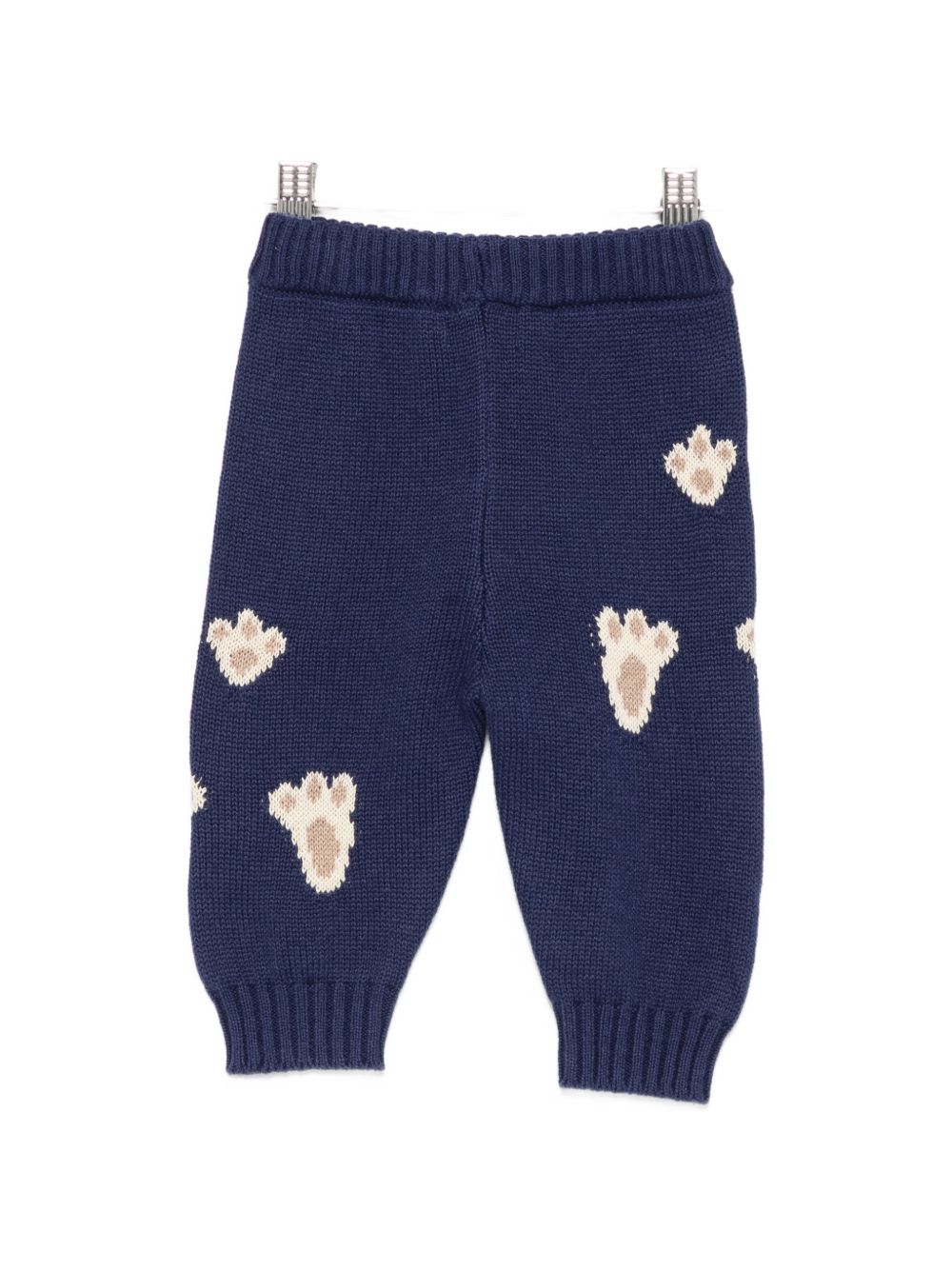 Pantaloni per neonato Molo Kids blu navy con dettaglio ricamo zampa 6W26I210 2482 MOLO KIDS