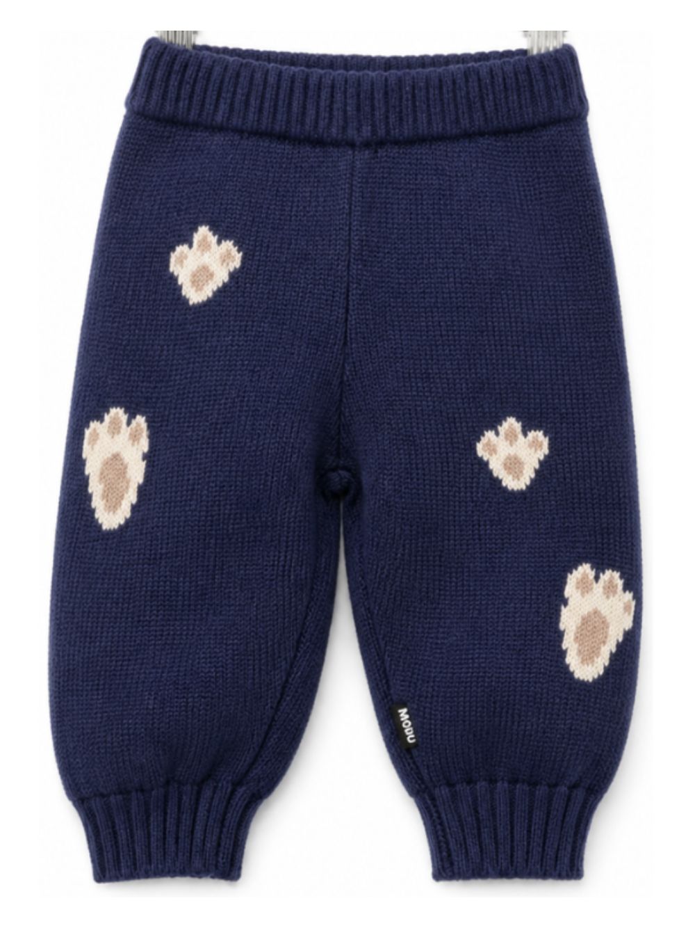 Pantaloni per neonato Molo Kids blu navy con dettaglio ricamo zampa 6W26I210 2482 MOLO KIDS