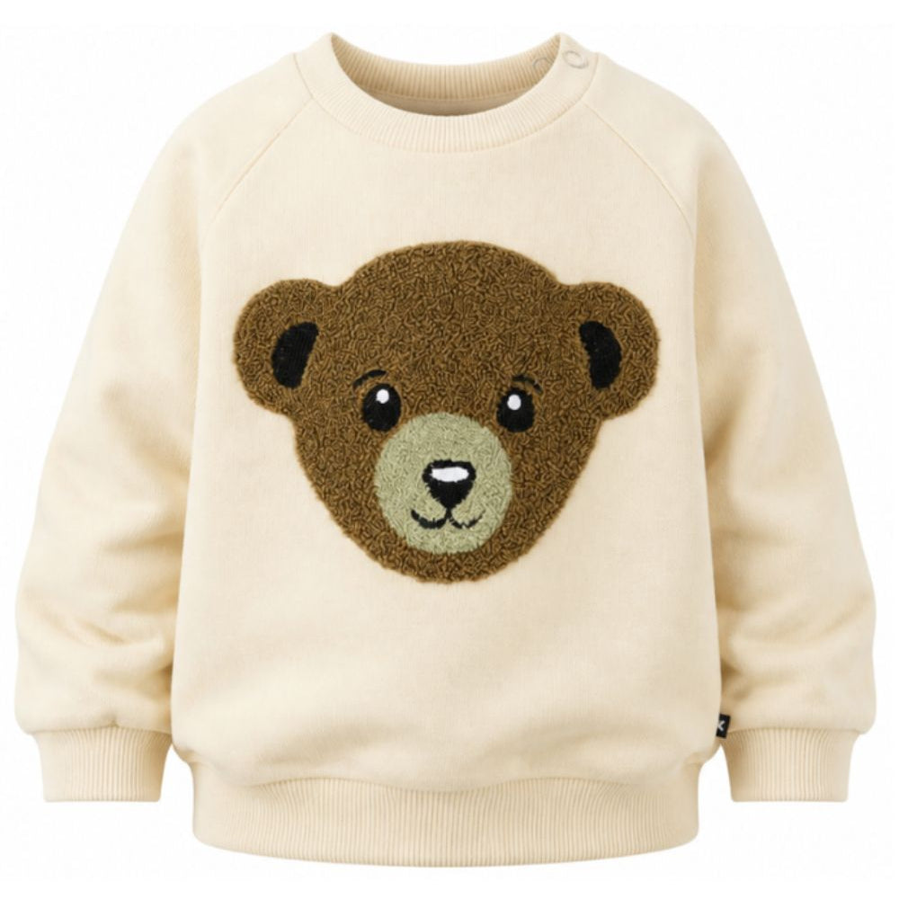 Maglione per neonato Molo Kids beige con patch orsetto sul davanti 6W26J204 8955 MOLO KIDS