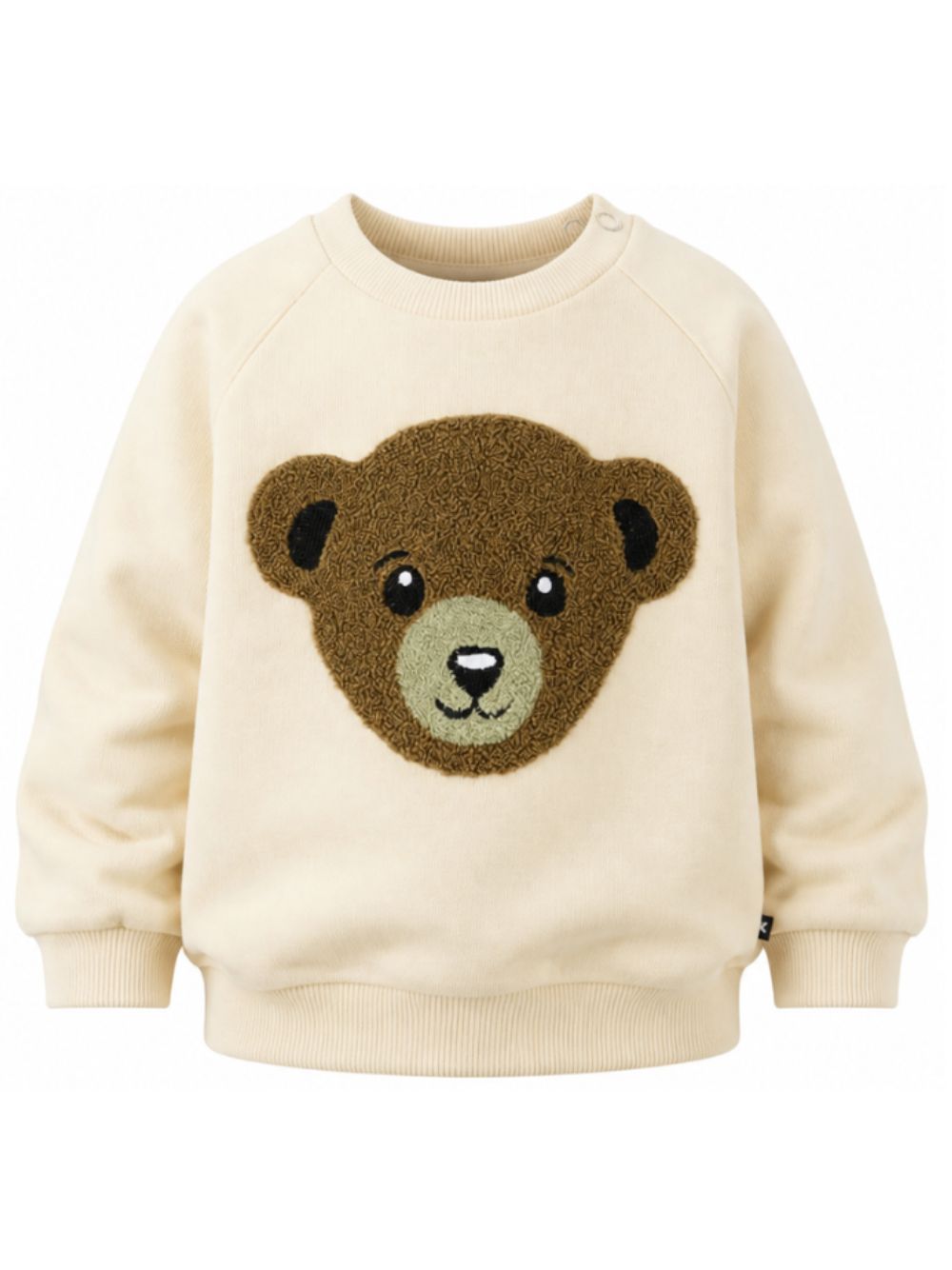 Maglione per neonato Molo Kids beige con patch orsetto sul davanti 6W26J204 8955 MOLO KIDS