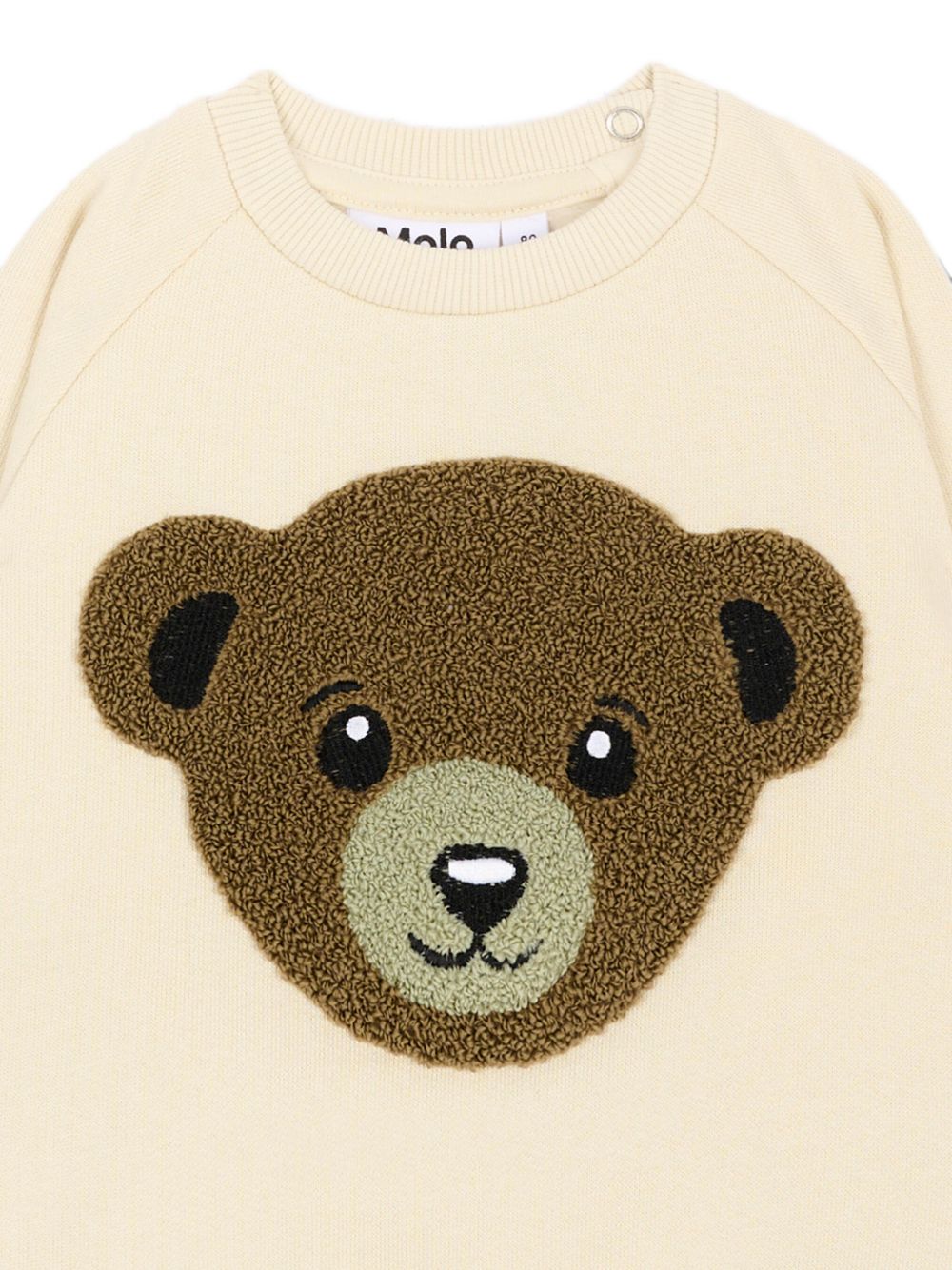Maglione per neonato Molo Kids beige con patch orsetto sul davanti 6W26J204 8955 MOLO KIDS