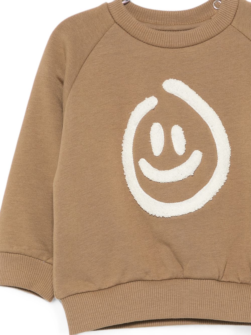 Felpa per neonato Molo Kids marrone con stampa grafica sul davanti 6W26J206 8810 MOLO KIDS