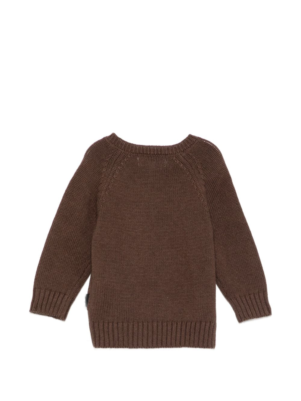 Maglione per neonato Molo Kids marrone con design lavorato a maglia 6W26K209 8966 MOLO KIDS