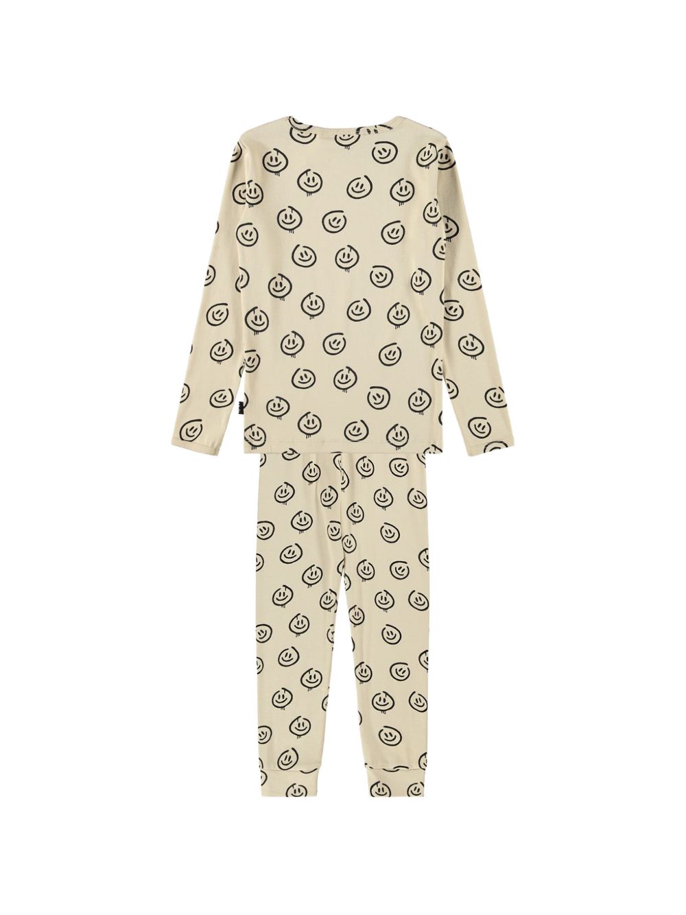Pigiama per bambini Molo Kids beige con stampa con smile 6W26R503 5871 MOLO KIDS