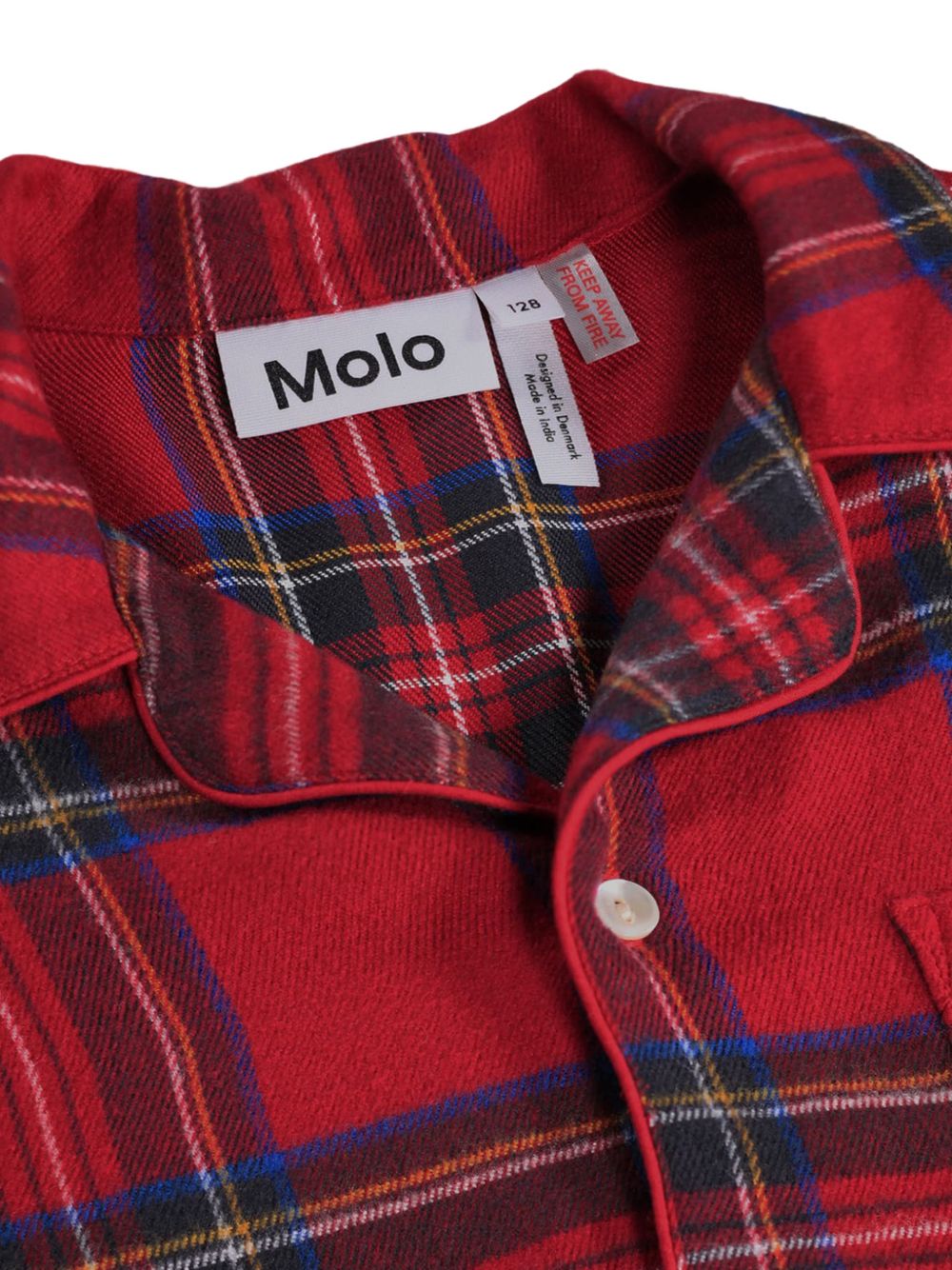 Pigiama per bambino Molo Kids rosso con motivo a quadri 6W26R504 5778 MOLO KIDS