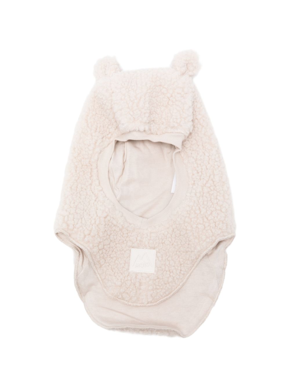 Passamontagna in pile per bambini Molo bianco con orecchie 7W26S402 5645 MOLO KIDS