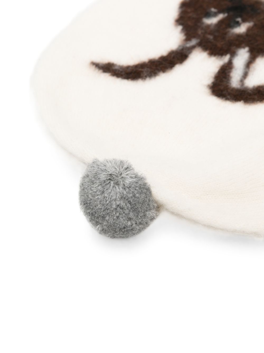 Cappello per neonato Molo Kids bianco con motivo coniglio 7W26S403 5775 MOLO KIDS
