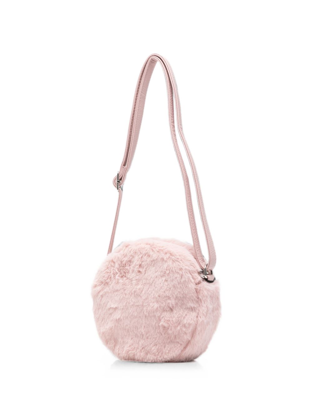 Borsa per bambina Molo Kids rosa in finta pelliccia con faccia sorridente ricamata 7W26V108 8058 MOLO KIDS