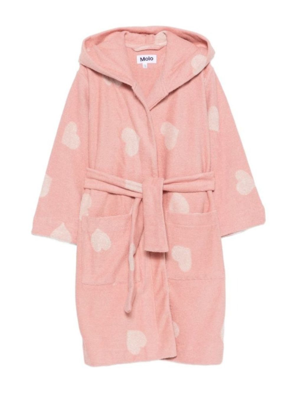 Accappatoio per bambina Molo Kids rosa con motivo a cuori 7W26W401 5873 MOLO KIDS