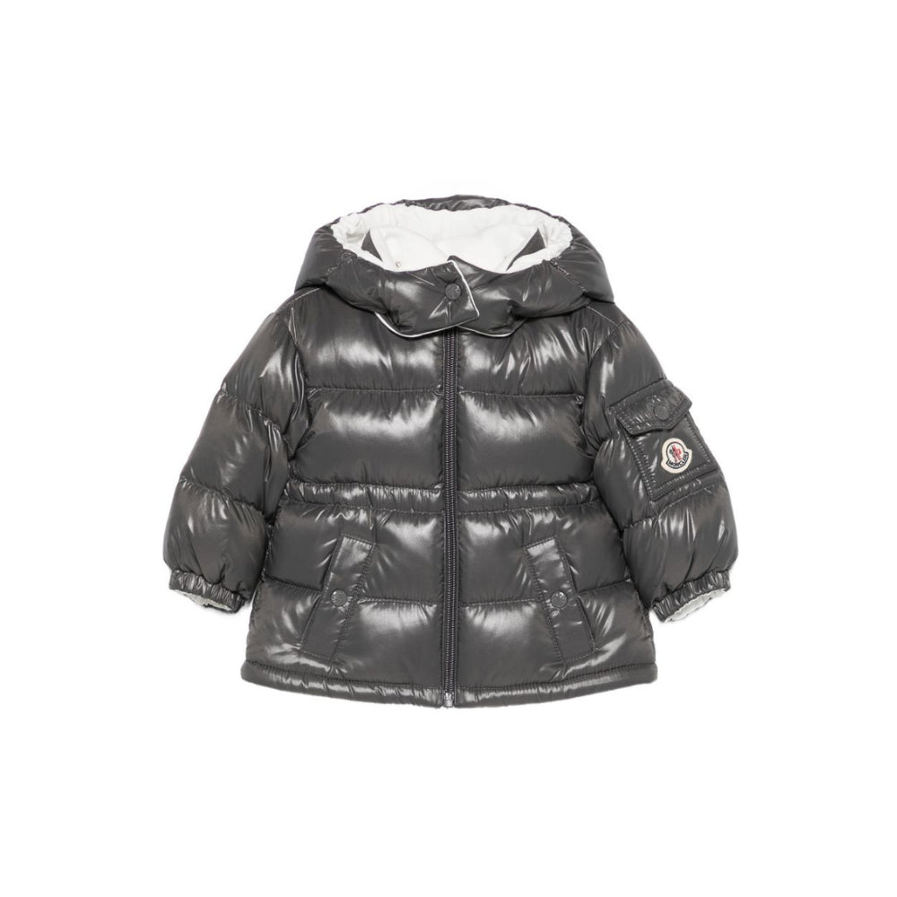 Giubbino Maire per neonata Moncler Enfant grigio con imbottitura in piuma L29511A00021597Z8 92A MONCLER KIDS