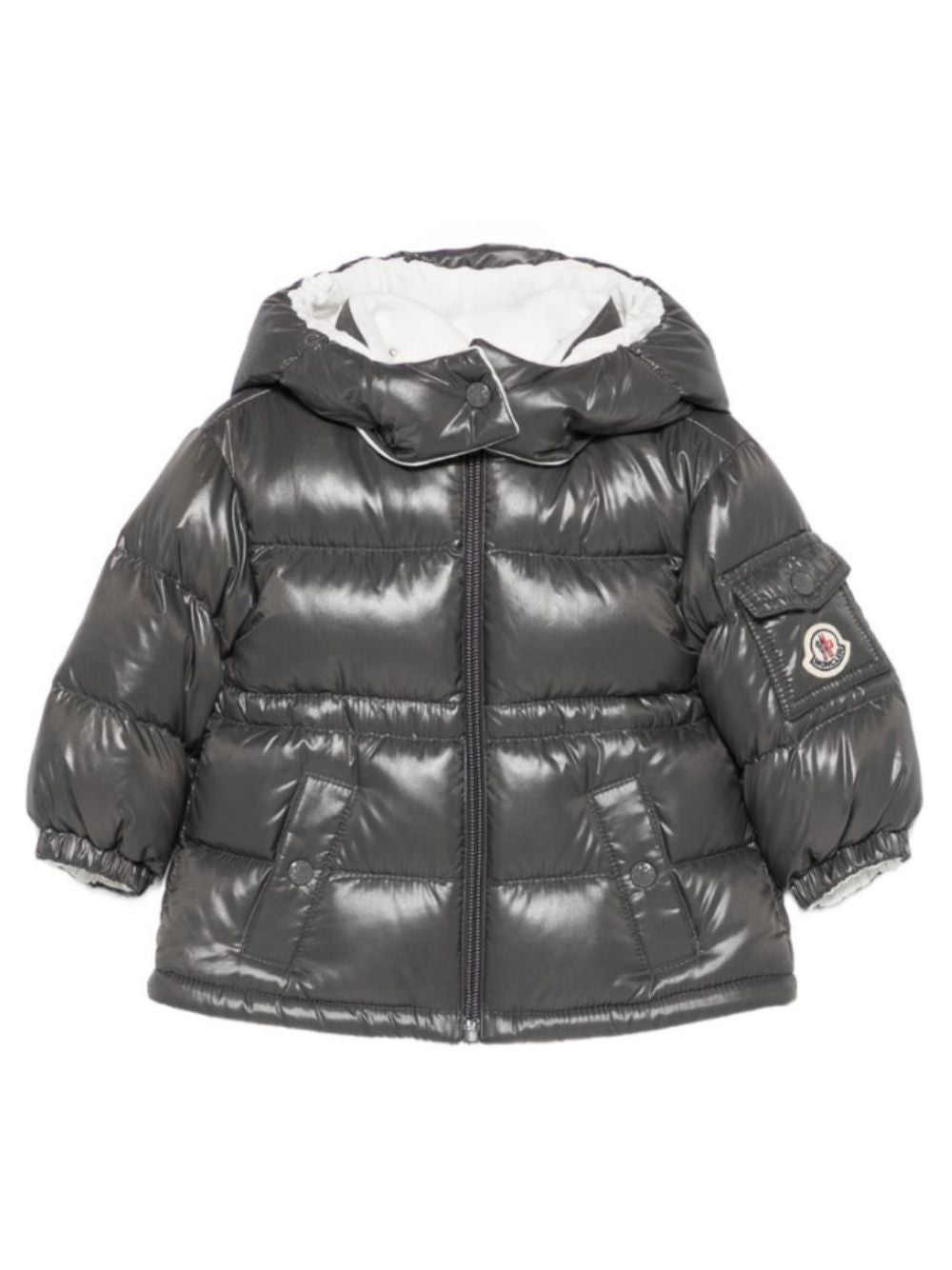 Giubbino Maire per neonata Moncler Enfant grigio con imbottitura in piuma L29511A00021597Z8 92A MONCLER KIDS