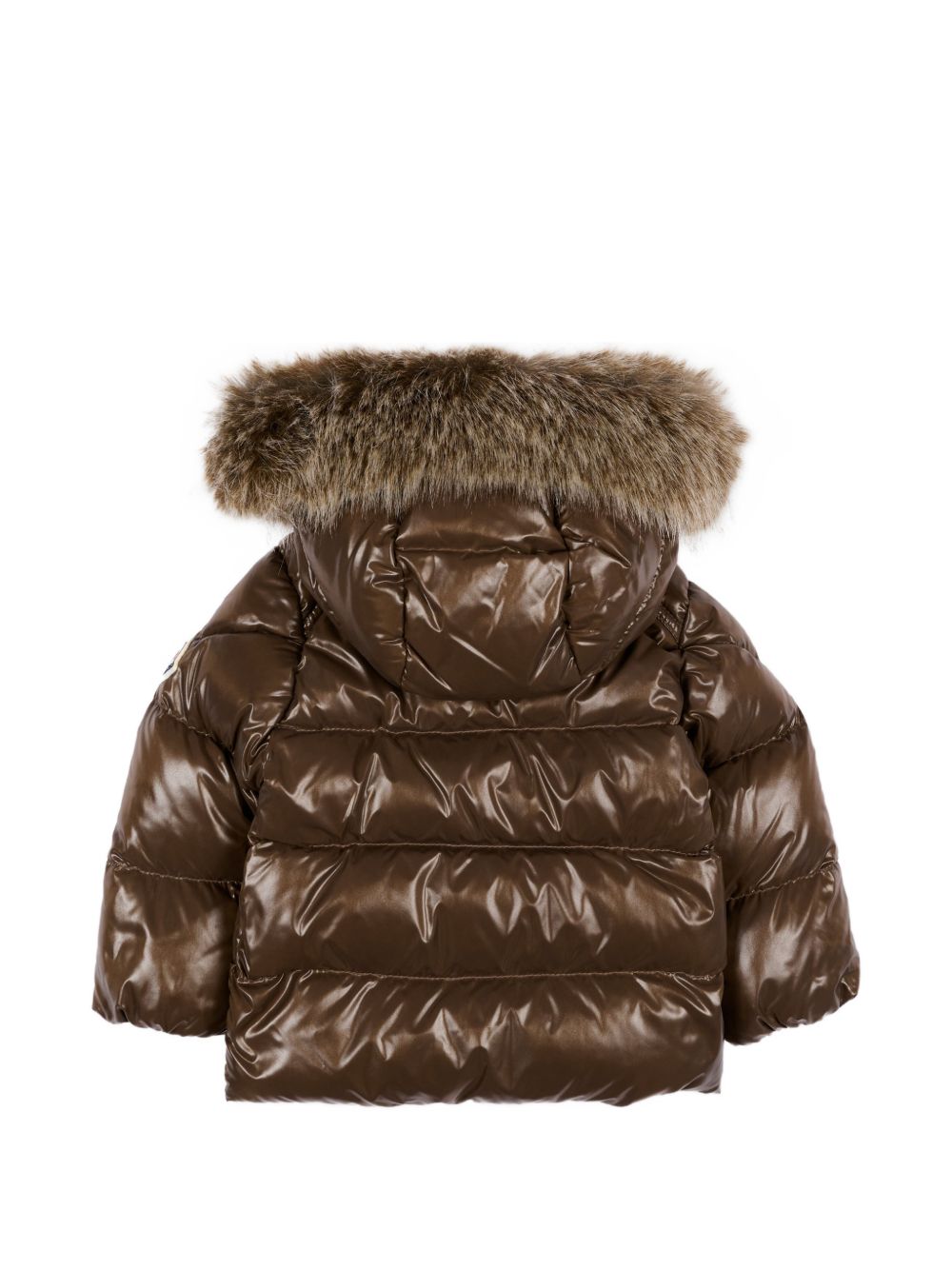 Giubbino per neonato Moncler Kids marrone con design imbottito L29511A00024597Z8 246 MONCLER KIDS