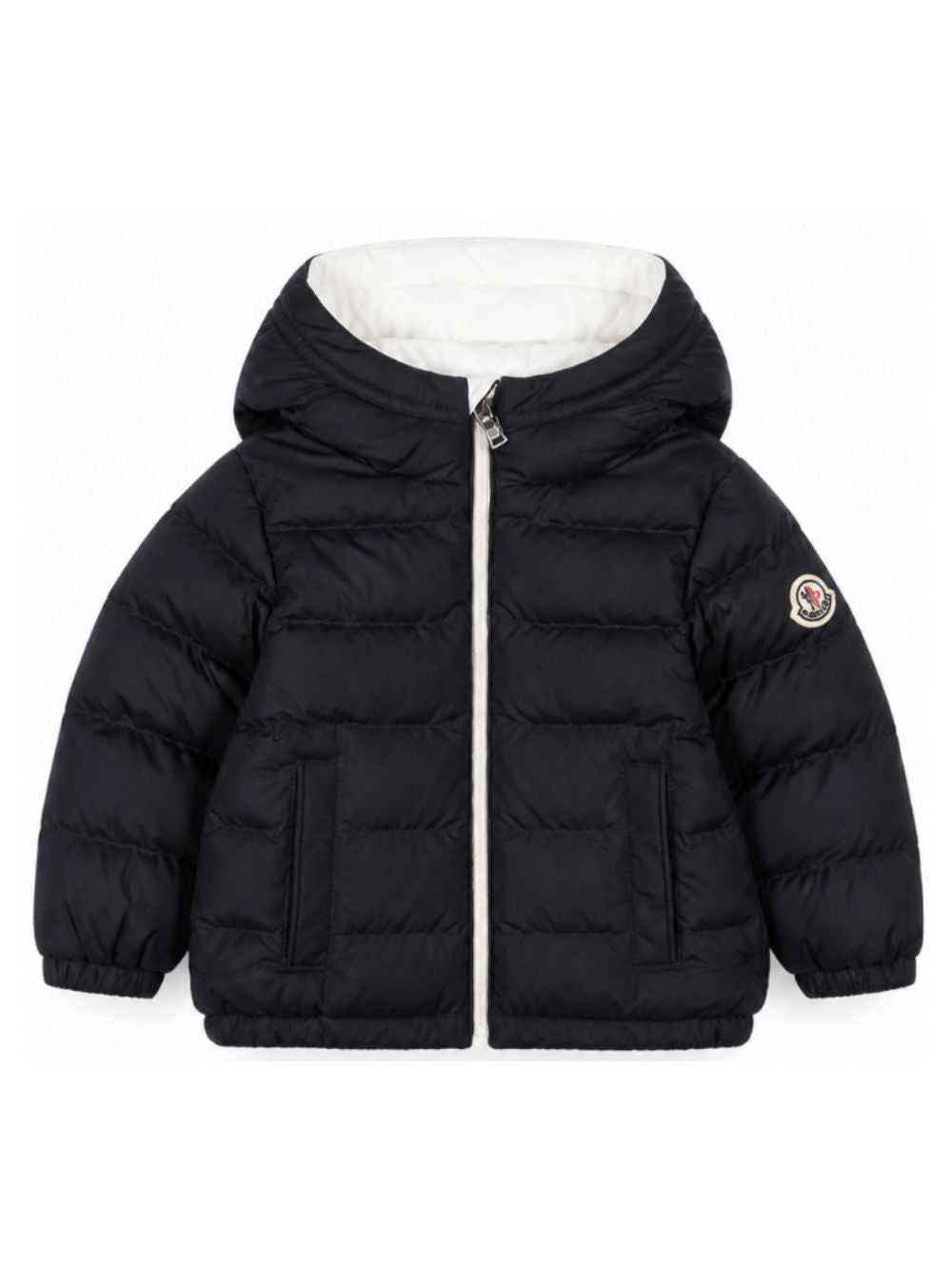 Giacca trapuntata Brannock per neonati Moncler Kids blu con cappuccio L29511A00025597YW 778 MONCLER KIDS