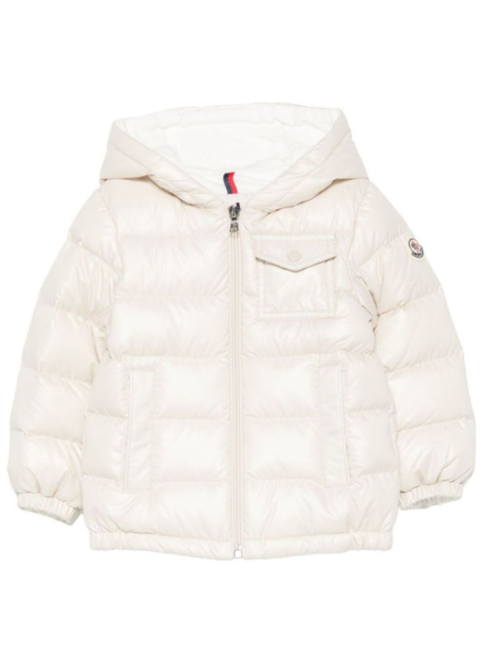 Giubbino per neonati Moncler Kids bianco con design imbottito L29511A00031597YX 034 MONCLER KIDS
