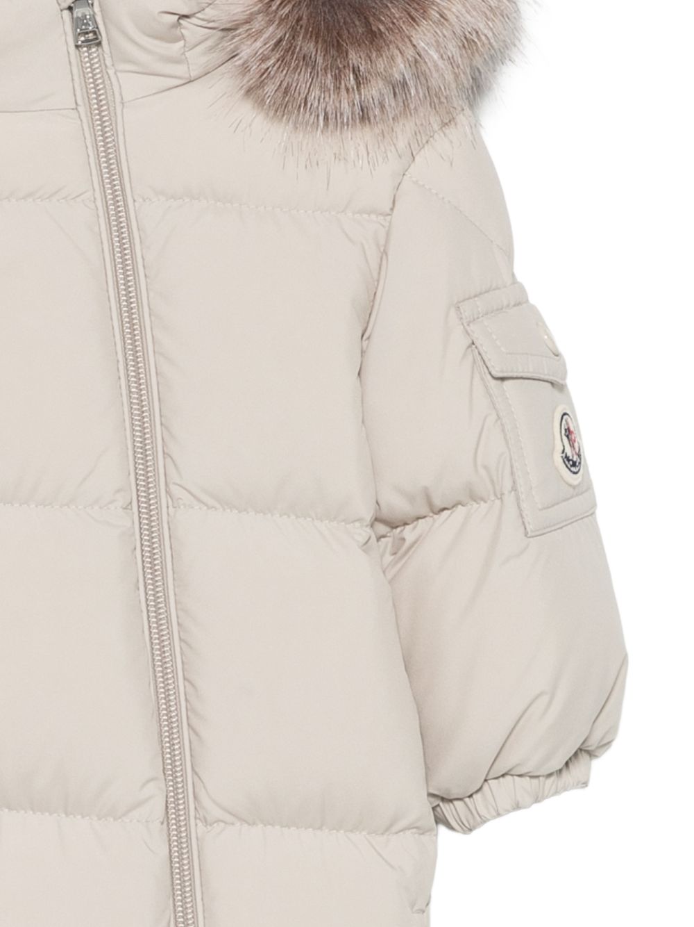 Tuta da neve Yorick per neonati Moncler Kids beige con design trapuntato L29511G00001597YW 20N MONCLER KIDS